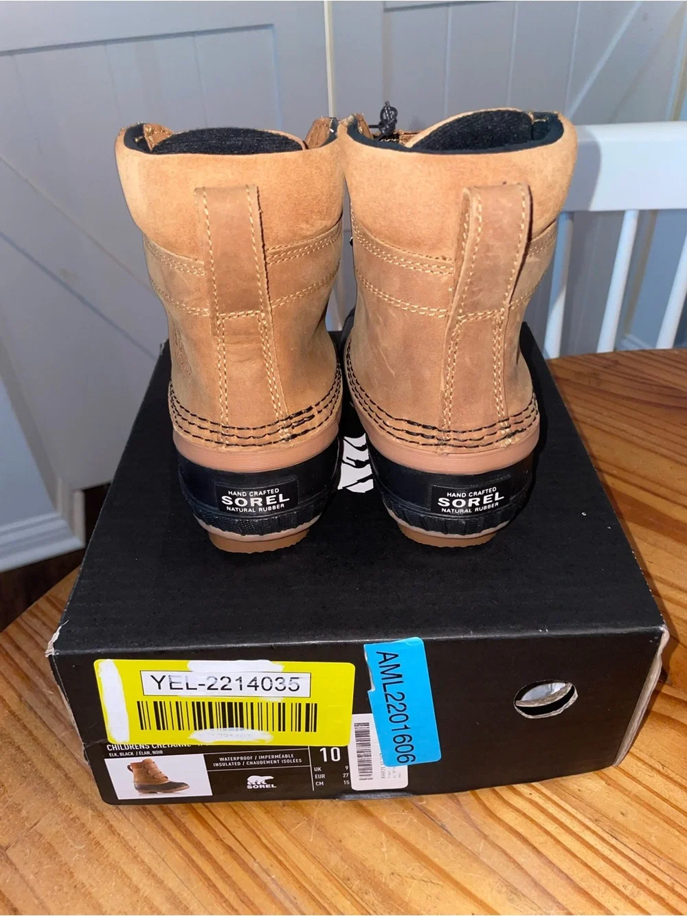Sorel Childrens Cheyanne II Strap Boot Elk/black Waterproof Insulated Sz Kids 10